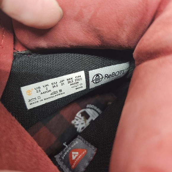 Timberland youth premium 6 inch waterproof boot red size 2.5 - Picture 11 of 11